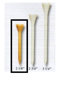 Golf Tees 2 1/8" (10K per box) Golf Tees 2 1/8" (10K per box)