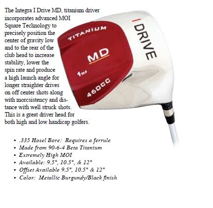 I Drive MD Titanium Golf Heads I Drive MD Titanium Golf Heads