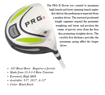 PRG II Titanium Golf Heads PRG II Titanium Golf Heads